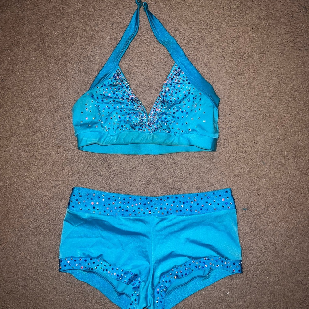 Dallaswear Uniforms Custom Dance/Cheer Audition Outfit Top Size XS, Bottom S